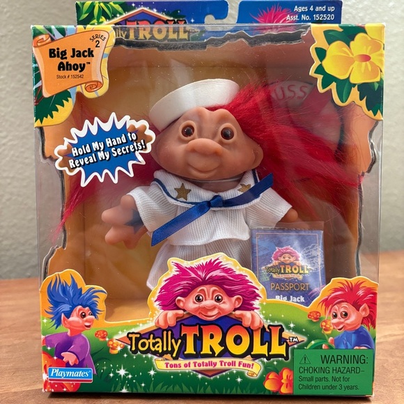 Playmates Big Jack Ahoy Totally TROLL Sailor Vintage Doll 2001 Series 2, NIB - Picture 4 of 9